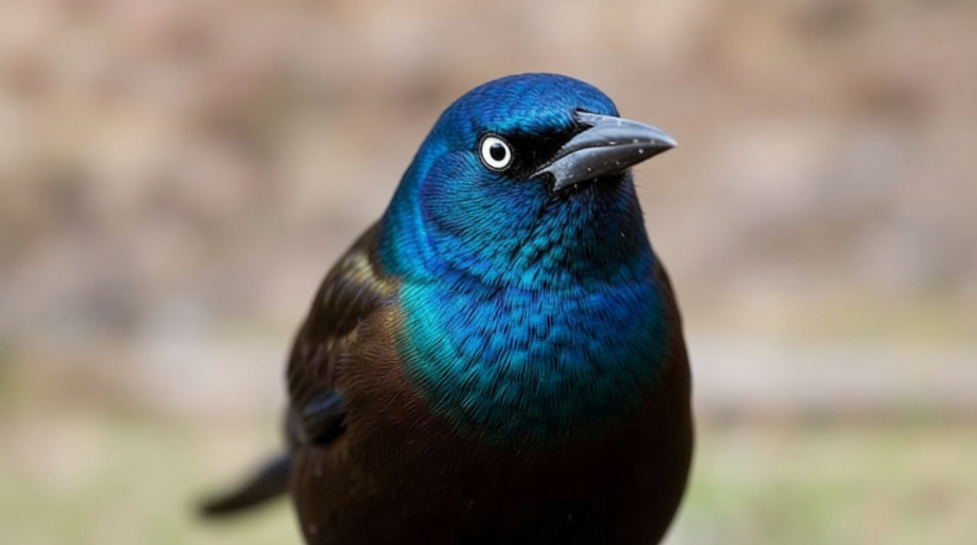 Le Quiscale, un passereau bruyant aux plumes irisées