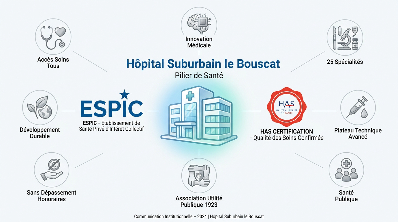 Façade de l'Hôpital Suburbain le Bouscat