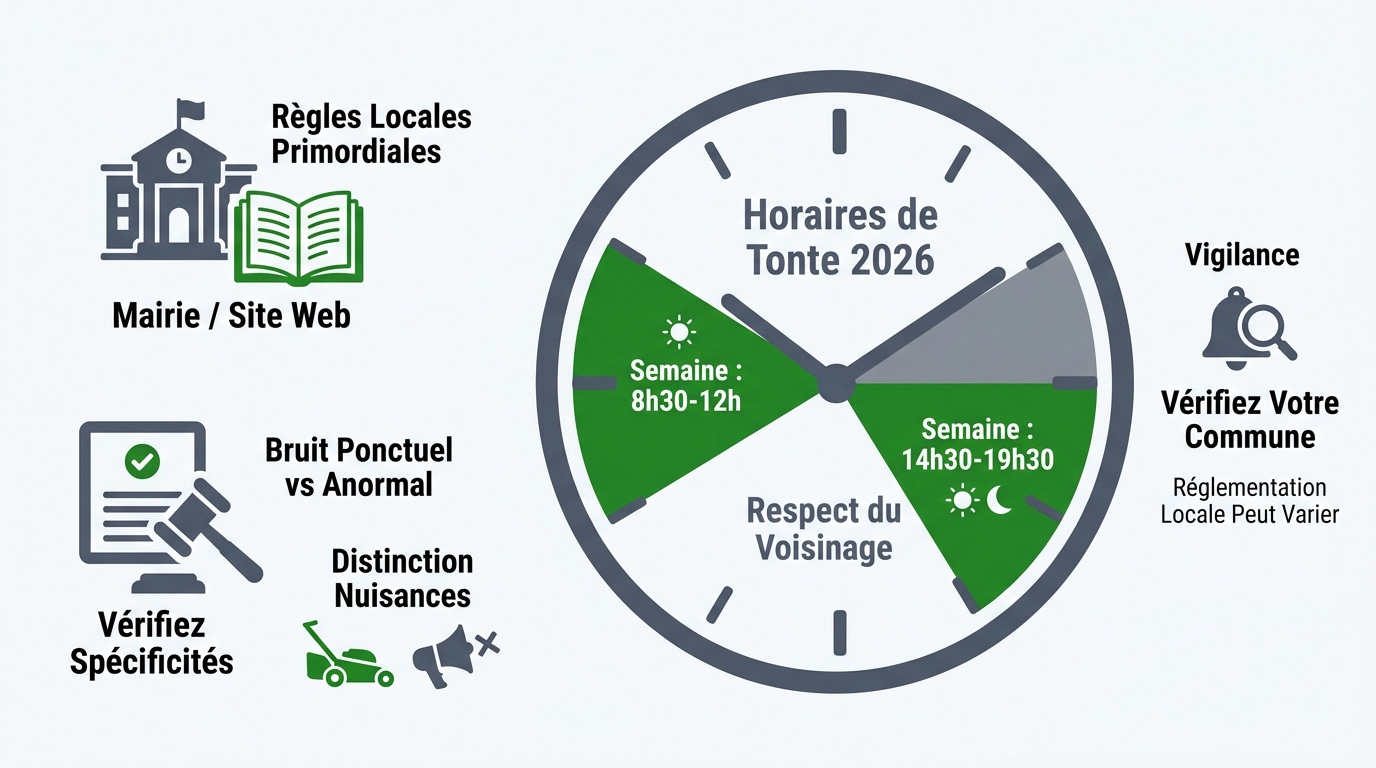 Réglementation des horaires de tonte de pelouse en 2026