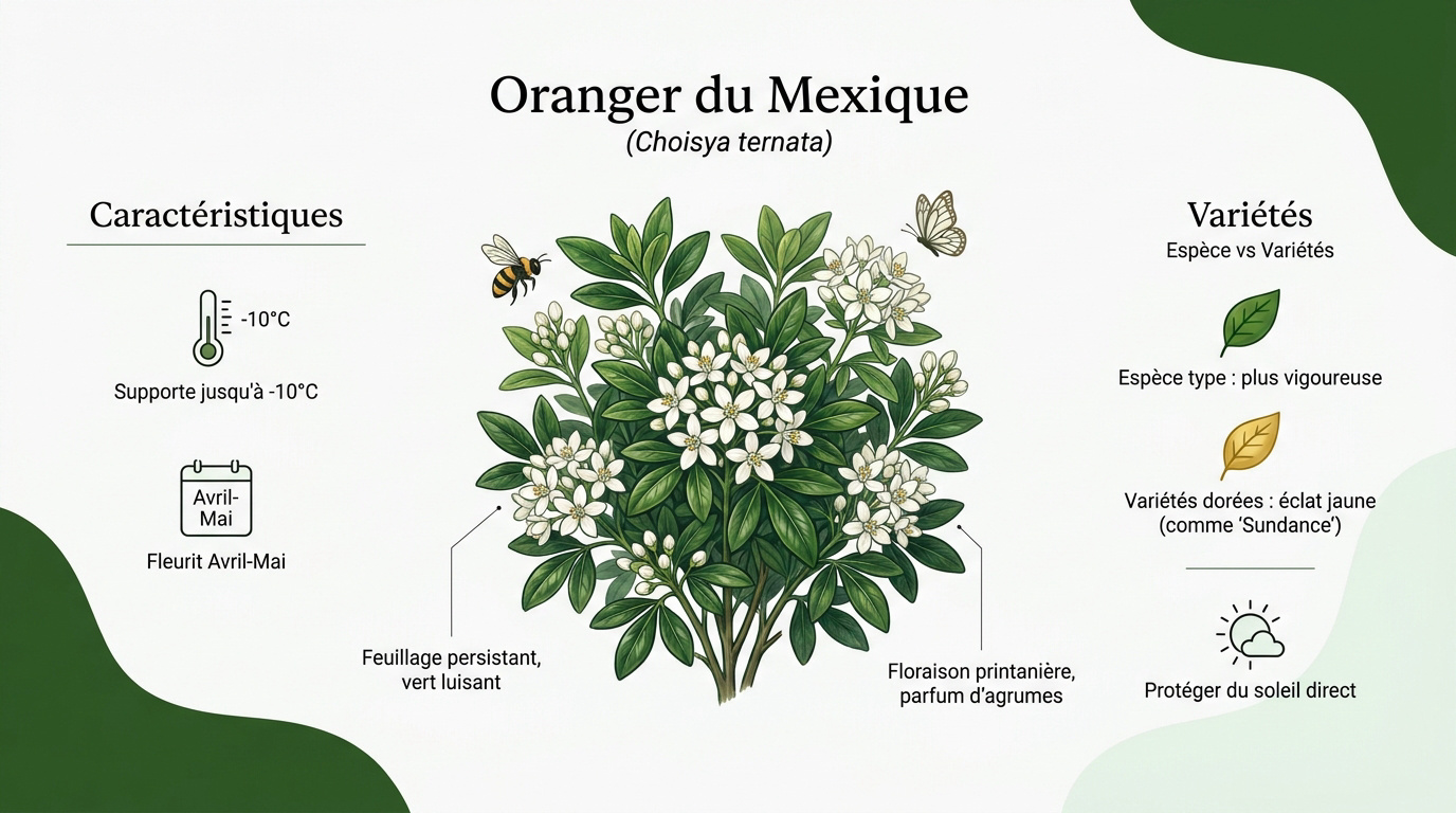 Infographie sur la culture de l'oranger du Mexique