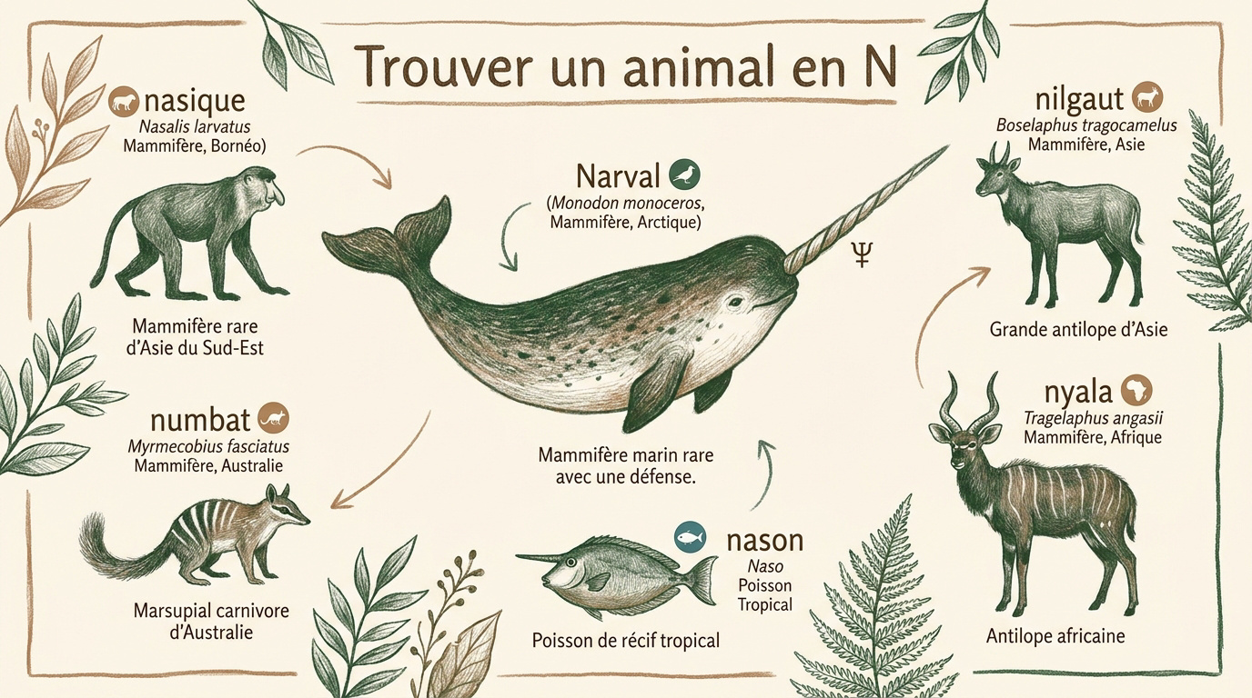 Narval, la licorne des mers en N