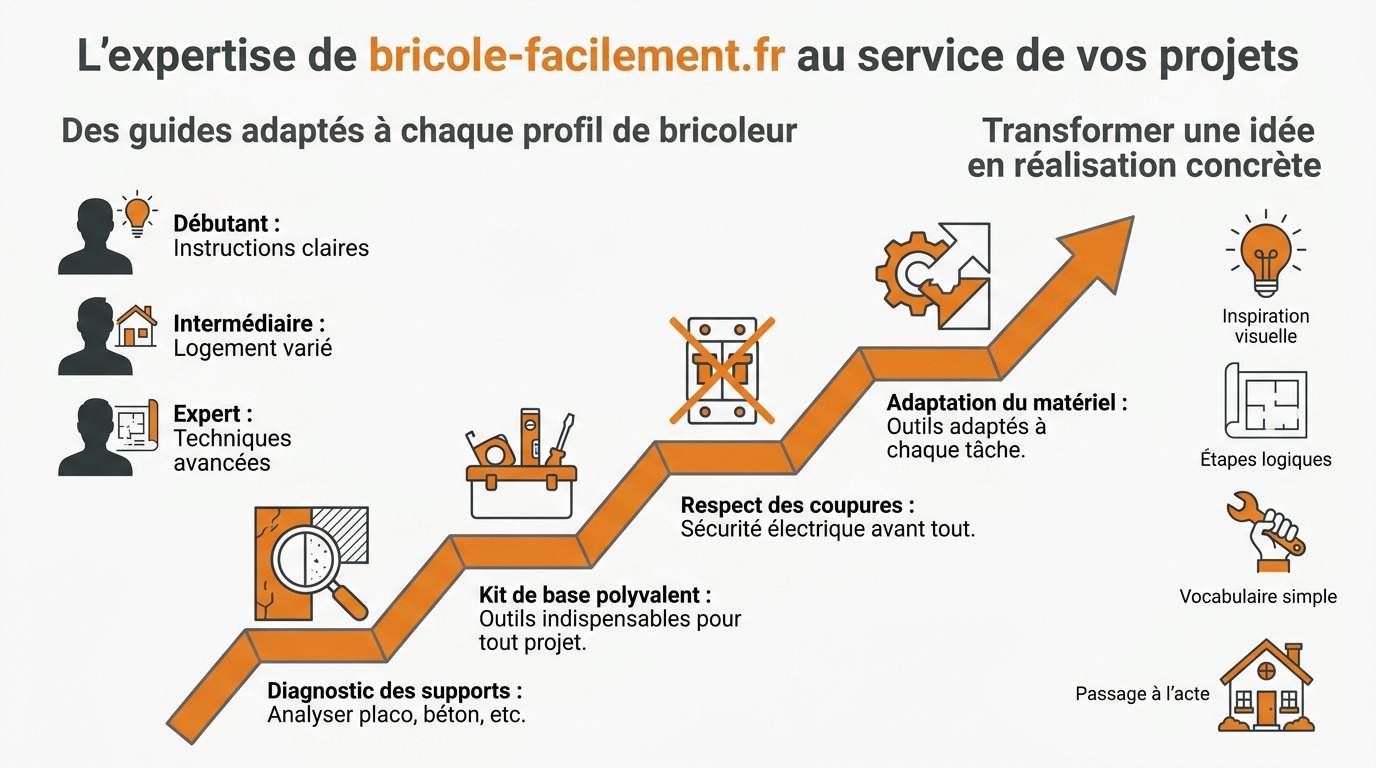 Bricoleur préparant son projet de rénovation