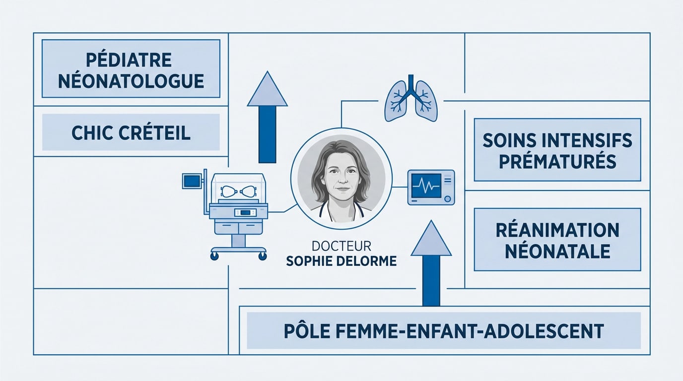 Docteur Sophie Delorme en service de néonatalogie au CHIC de Créteil