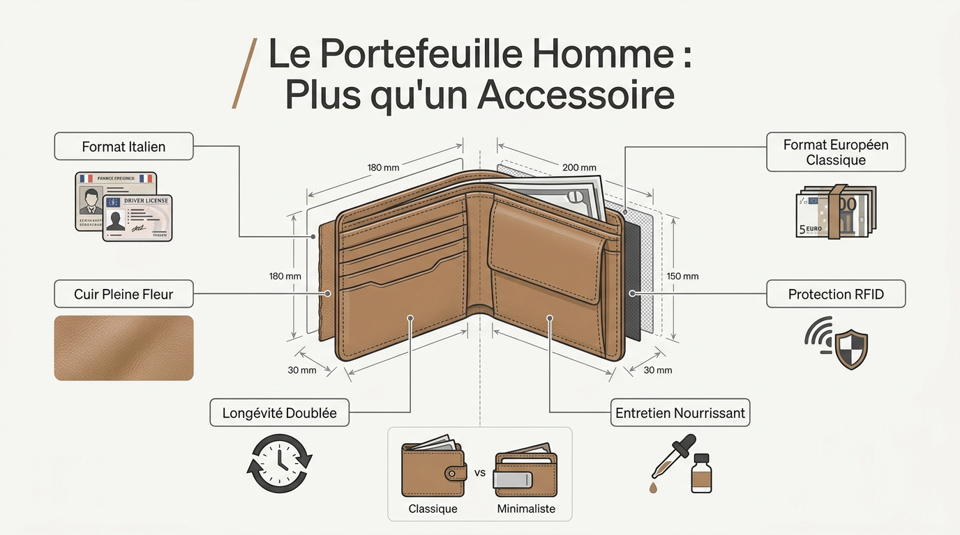Portefeuille homme en cuir élégant