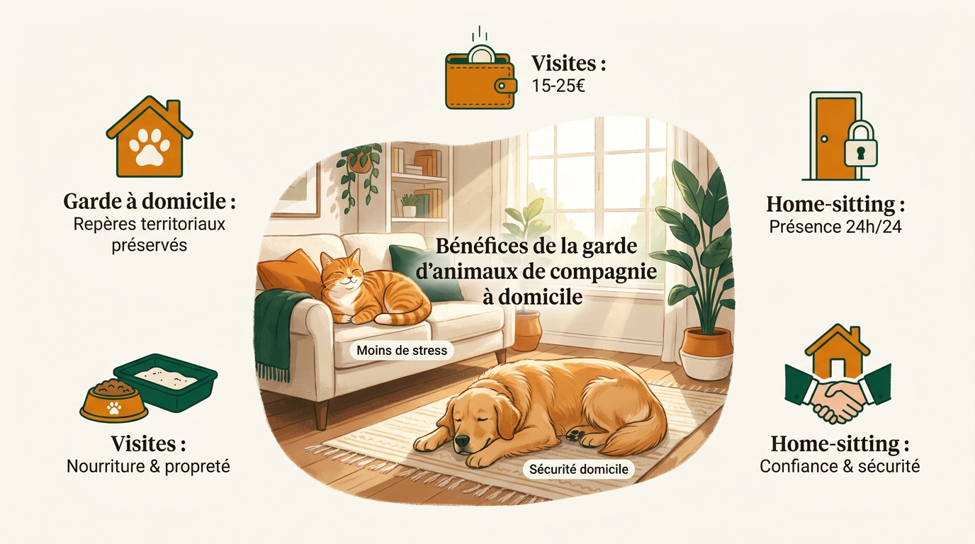 Garde d'animaux de compagnie à domicile pour chien et chat