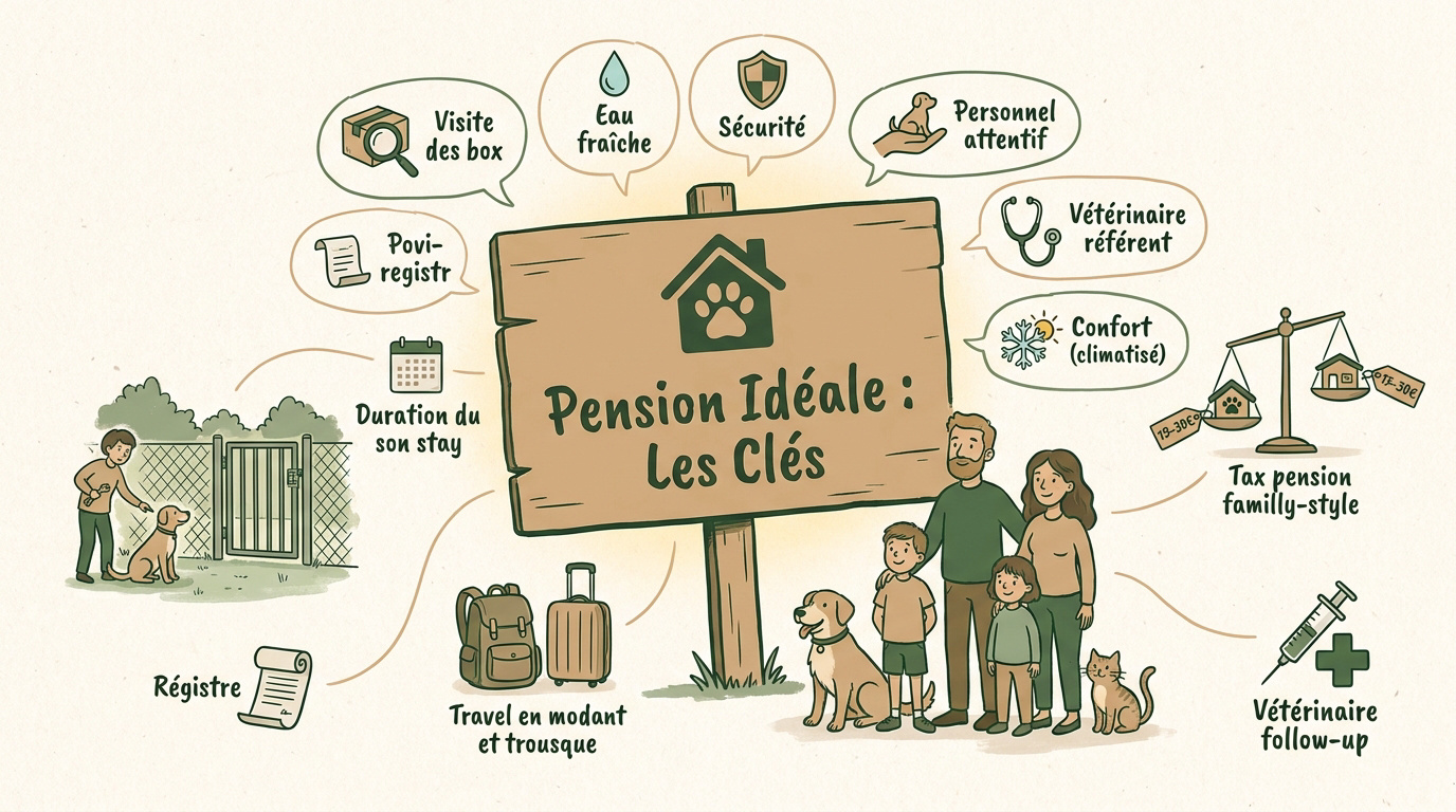 Visite d'une pension canine pour vérifier l'hygiène et la sécurité des box