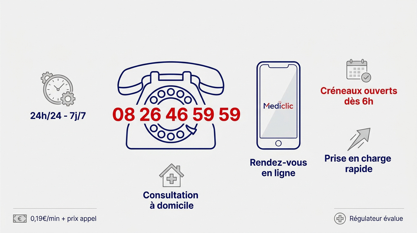 Interface de prise de rendez-vous médical en ligne Mediclic