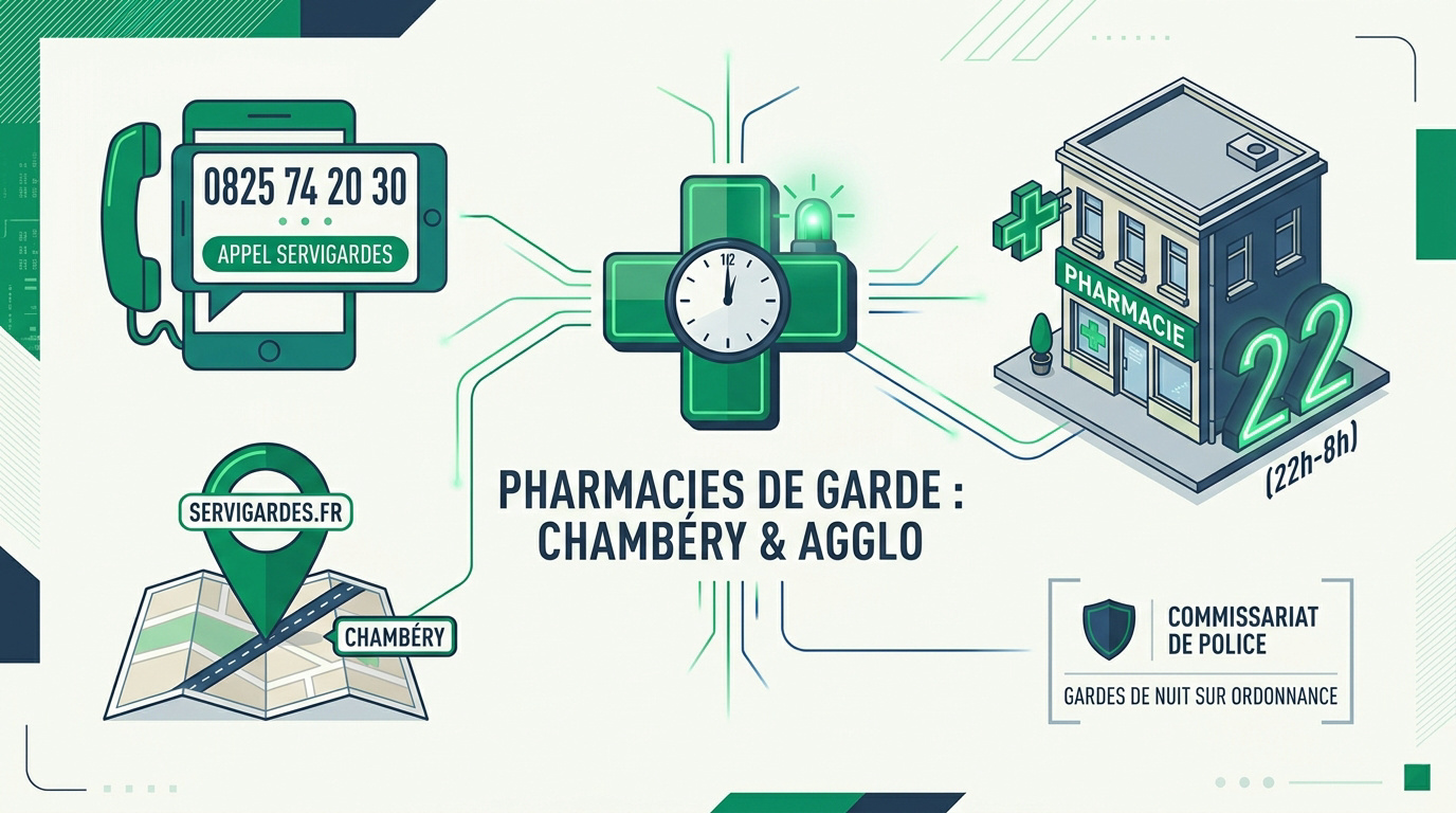 Pharmacies de garde et services d'urgence à Chambéry et son agglomération