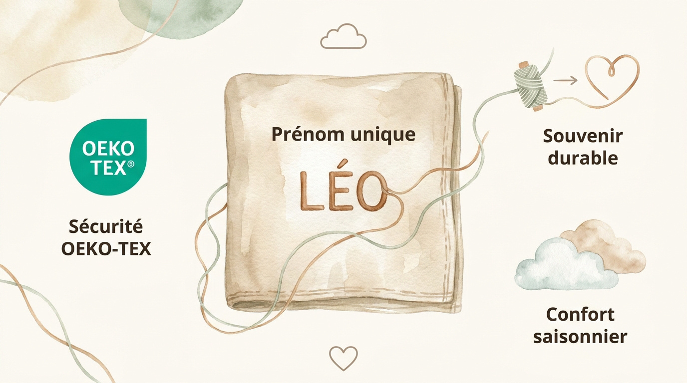 couverture bébé personnalisée certifiée oeko-tex